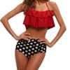 Premium Quality Swimwear Fashion Falbala Women High-waisted Bikini Set For Stylish Comfort