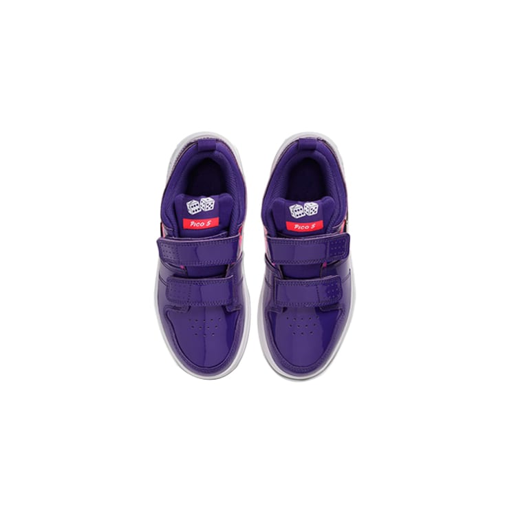 Nike Pico 5 Auto Low top Sports Casual Shoes Flame Purple Children Aged 3 7 Years Old CQ3786-500