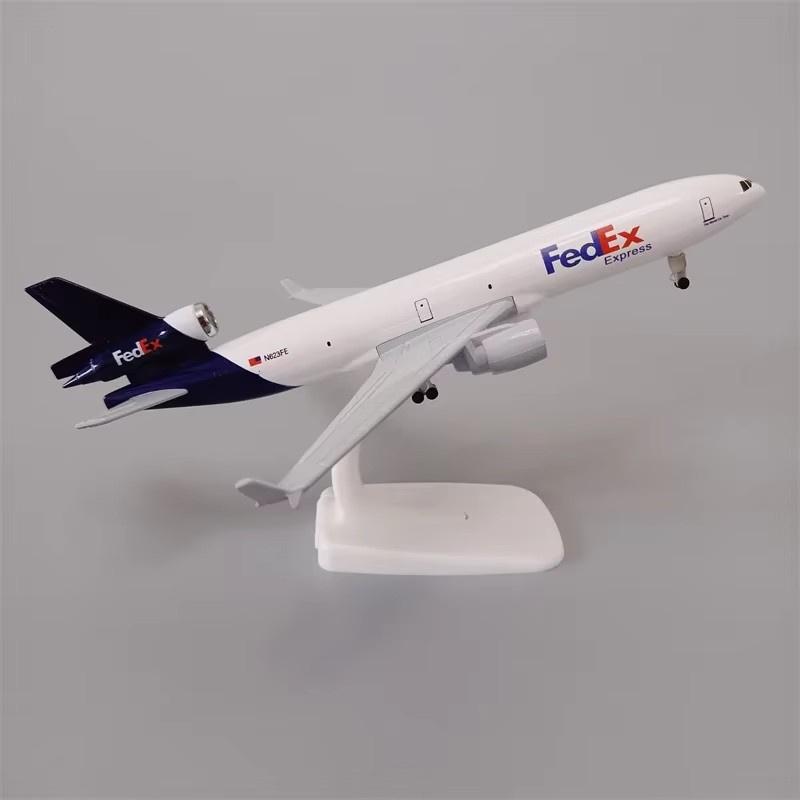 20cm Legierung Metall Luft Fedex Express Airlines MD MD-11 Diecast Flugzeugmodell Flugzeug Flugzeug mit Flugzeuge Dekoration Modellflugzeug