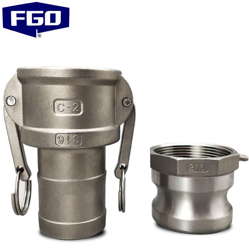 FGO Stainless Steel Quick Connect Coupling (Male+Female C+A Type) DN50 (2 inch)