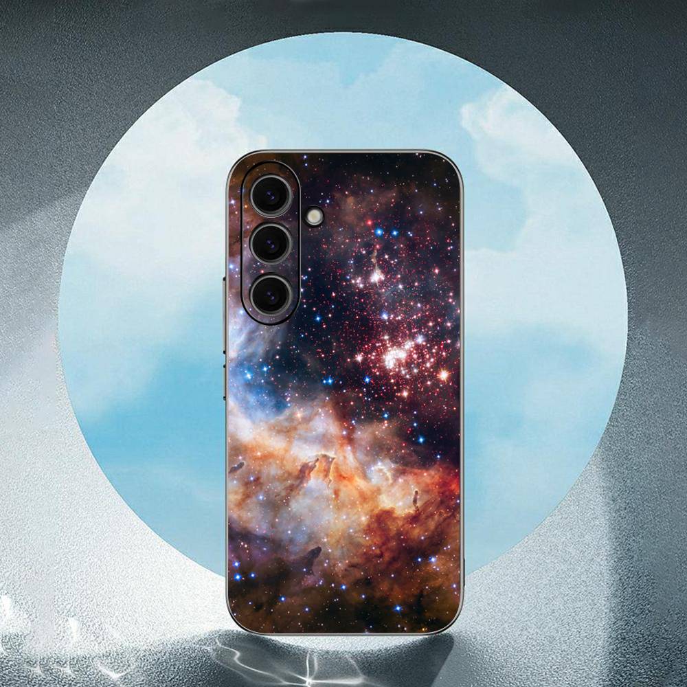 Colorful Space For Samsung Galaxy S23 S24 S25 Ultra S22 Plus S21 Black Soft Case Waterproof Soft Case
