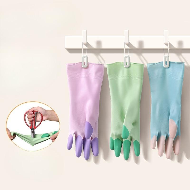 Latexhandskar, Gummihandskar för tvätt, Vattentäta och oljebeständiga hemhandskar, Hushållshandskar, Kökshandskar för diskning, Slitstarka rengöringshandskar