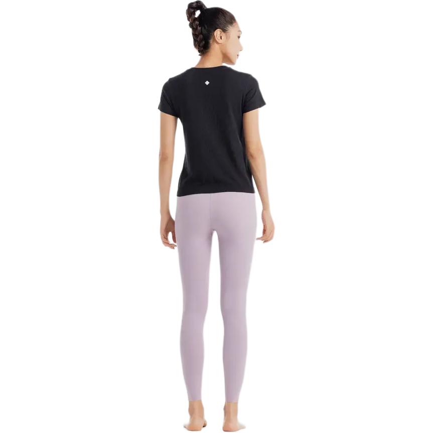 Decathlon Comfortable and Versatile Solid Colour Short Sleeve T-Shirt Women's Black