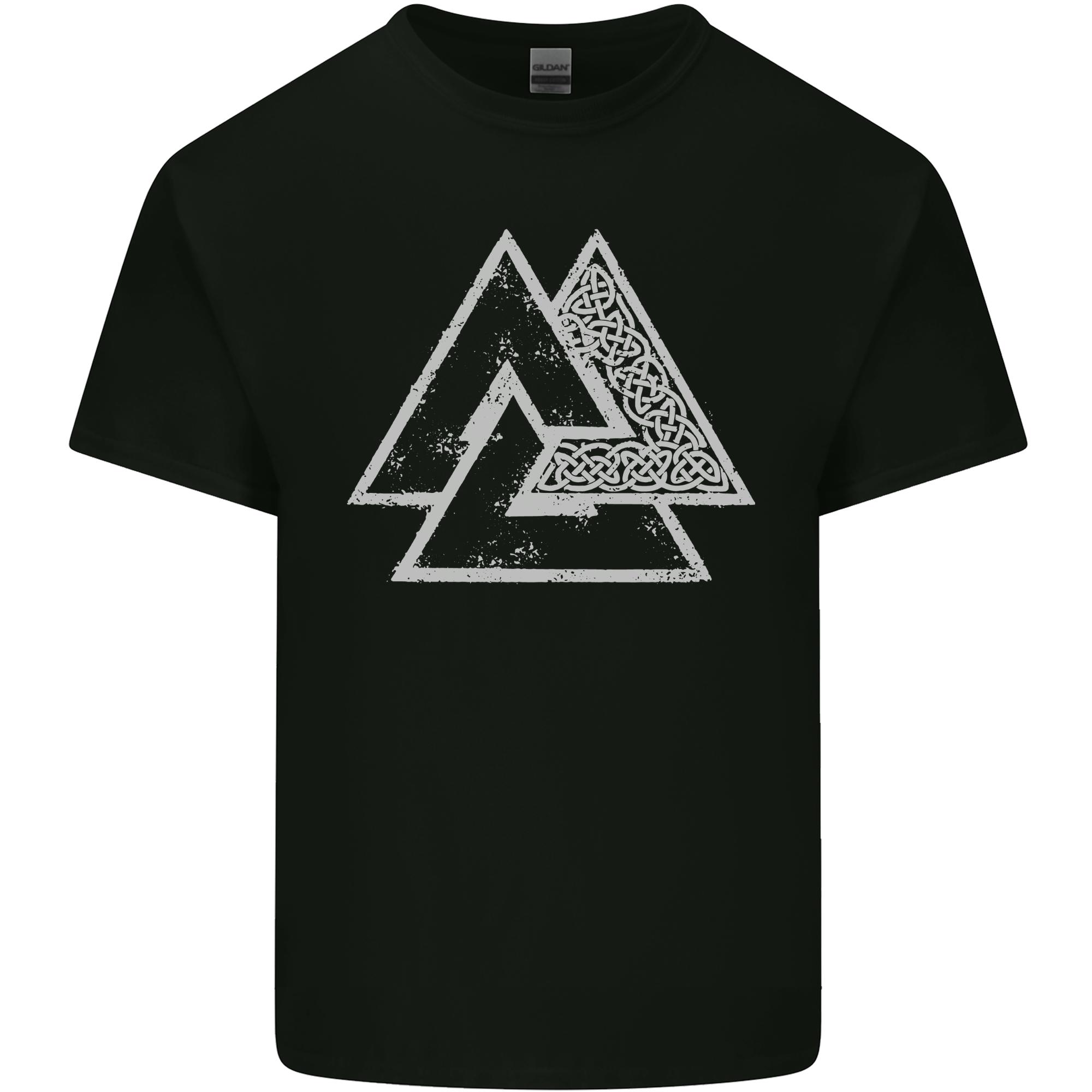 Valknut Symbol Vikings Gym With White Print Unisexs Light Cotton TShirt S