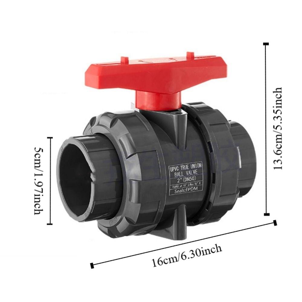 Plastic Double Way Ball Valve Irrigation Water Pipe Fittings PE Pipe Faucet Diverter Household