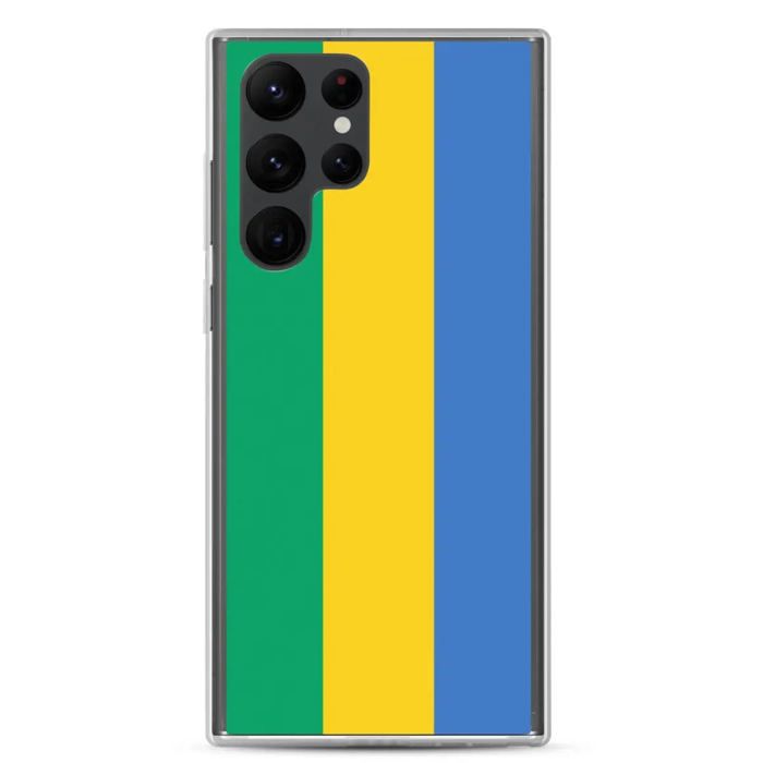 Coque Téléphone - Samsung - Galaxy S22 - Drapeau Gabon - Souple - Multicolore