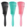 Lila Acht-Klauen-Massagekamm Antistatisch Nass Trocken Frauen Entwirren Kopfhautmassage Wellig Entwirrbürste für Locken Haarstyling-Werkzeug