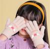 VIISEN Popular Design for Girls Ages Cute and Perfect for Winter and Cycling Ages Kids' Gloves, Five-Finger 2-6, Warm, Outings, School, (Pink, 3-6)