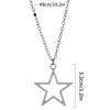 Gothic Pentagram Pendant Necklace Retro Star Metal Necklaces Punk Five-pointed Star Jewels Cool Jewelry Accessories Gift Giving