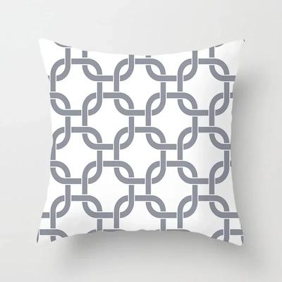 Decorazione Casa Federa Grigio Europeo Geometrica Copricuscino Divano Hotel Esterno Auto Sedia