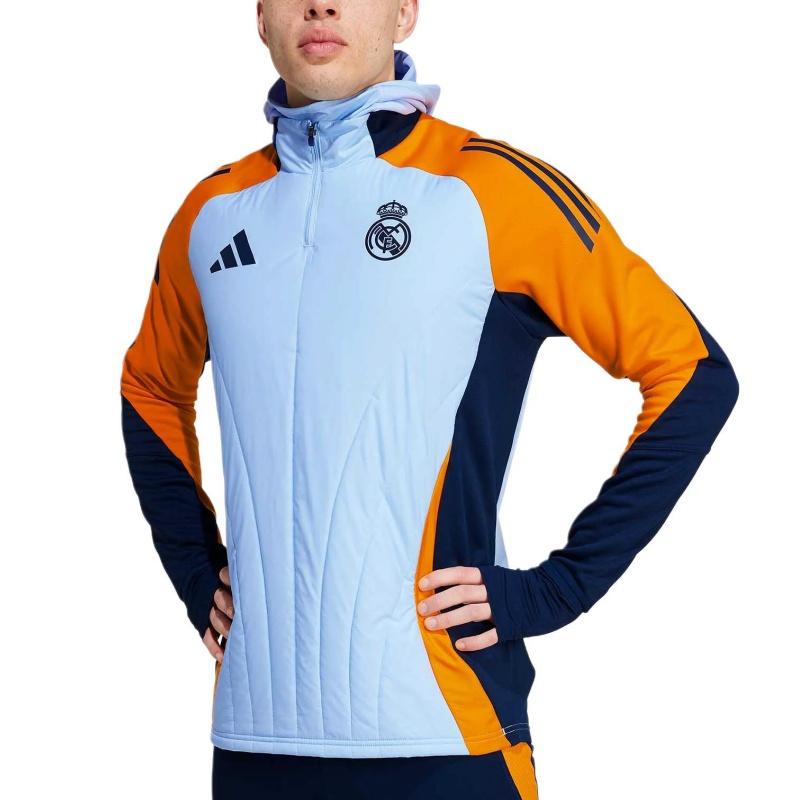 

Adidas Real Madrid TR 2024-25 Season Moisture-Wicking Zip Stripe Color-Blocked Soccer Jersey Men jersey IT5139 XS