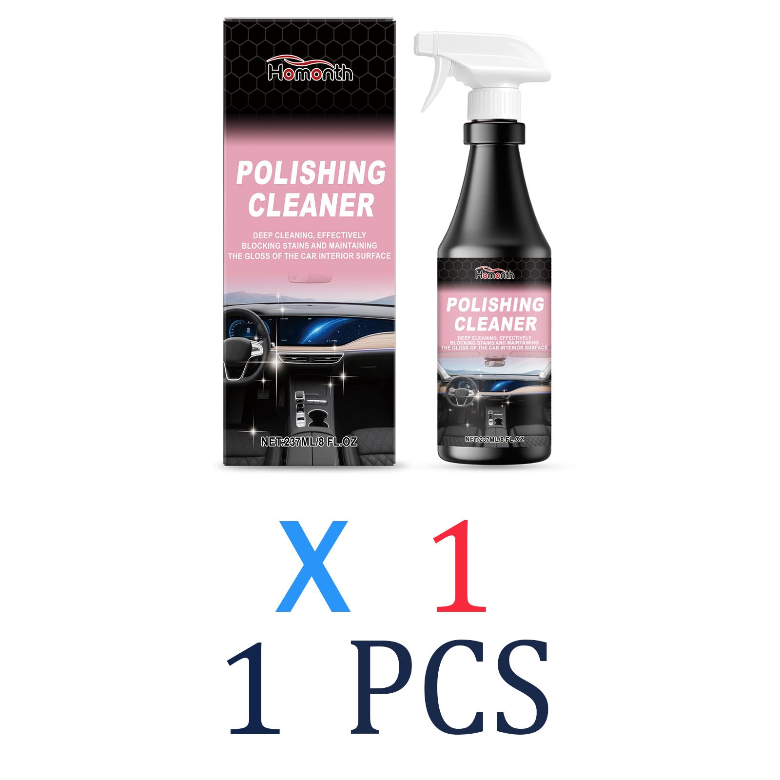 237ml Quick Clean & Shine Interior Spray Instant Leather Plastic Care Streak Free Formula Big Size Car Interior Refresh Autocare