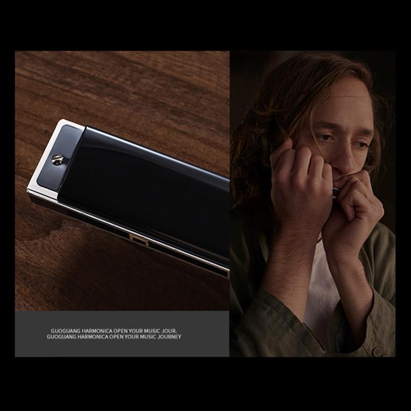 Harmonica Professional C for Key 24 Holes Polyphony Organ Diatonic Mouth with fo