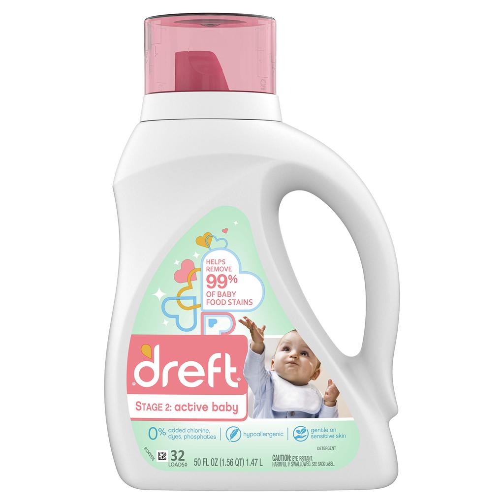Dreft Active Baby Liquid Ounce by Dreft Detergent, 50.0