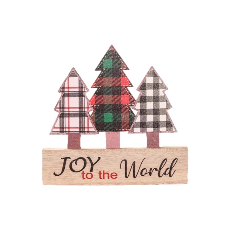 Праздничное украшение для дубовой столешницы Санта-Клаус Снеговик дерево Акцент Экологичное праздничное украшение для удаленной работы