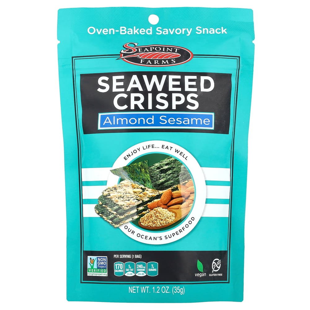 Seapoint Farms Seaweed Crisps with Almond Sesame 35g (1.2 oz)