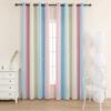 Double Layers Ombres Sheer Curtains With Star Pattern Rainbow Color Changing Window Treatments for Interior Designs