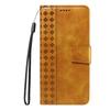 For Xiaomi Redmi 15 4G (EU) (171mm) Leather Case Wallet Stand Grids Imprinted Phone Cover with Strap