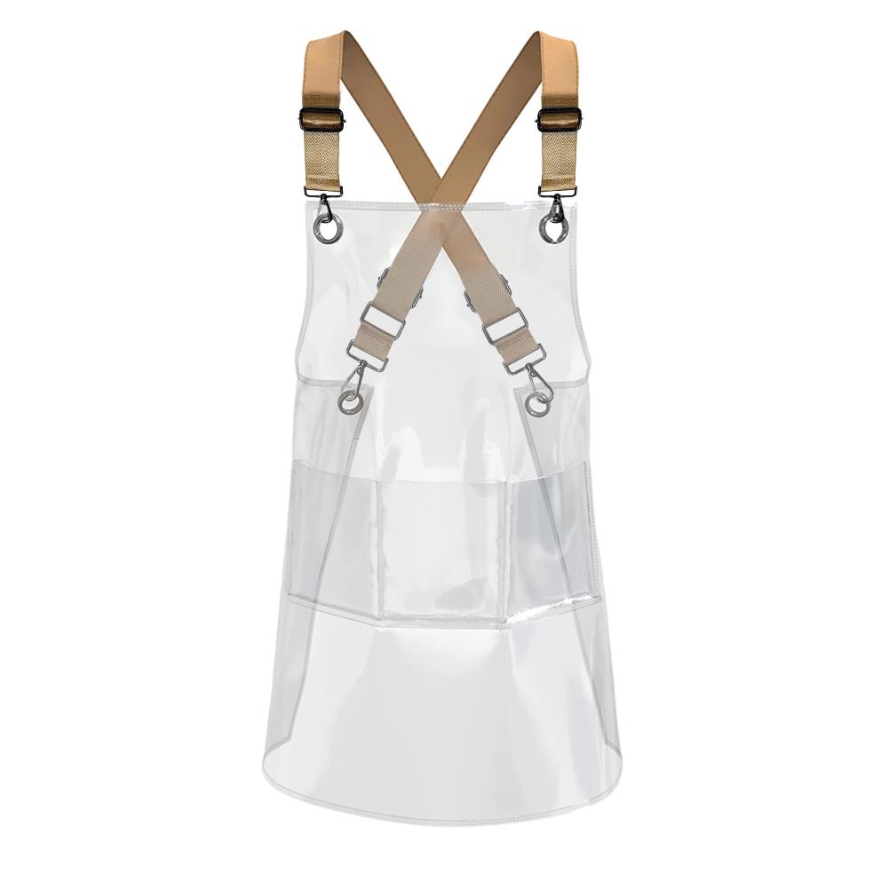 Fashion Kitchen Apron Oil Resistant Waterproof Transparent Apron TPU for Kitchen Hair Salon Barber Barista Household Supplies