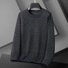 Men's Plus Size Chenille Fleece-Lined Crew Neck Sweater
