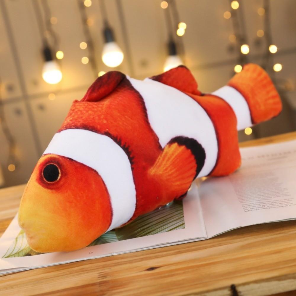 40cm Crucian Carp Plush Toy Creative Cat Toy Grass Fish Stuffed Animal Simulation with Zipper Salmon Plush Pillow Sofa decor 40cm