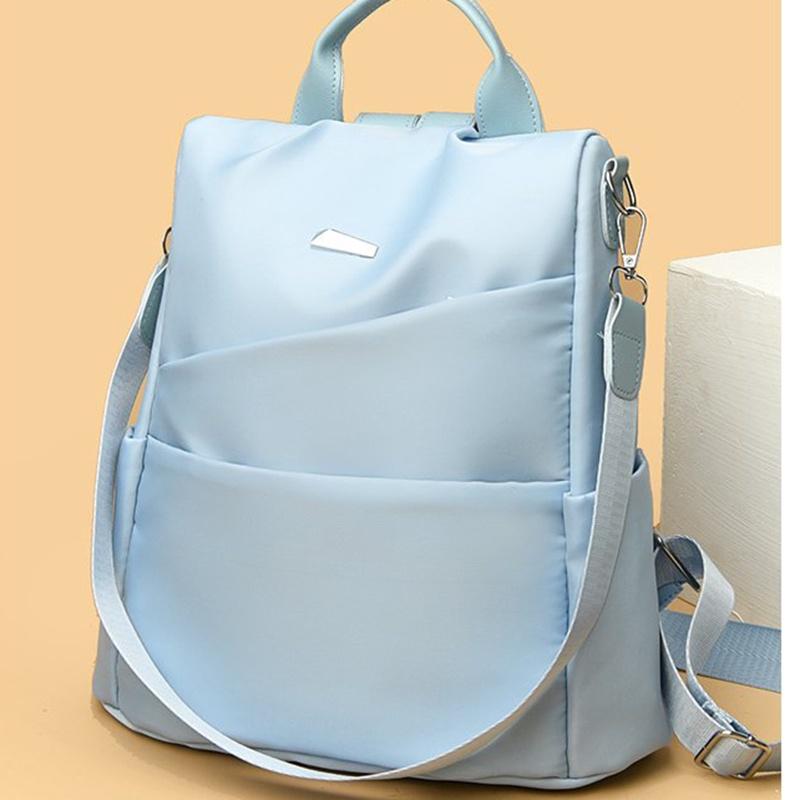 

IELGY Рюкзак женский модный универсальный простой противоугонный износостойкий дорожный рюкзак большой вместимости синий