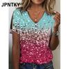 JPNTKY Women's Fashion Casual Short Sleeve V Neck Blouses & Shirts