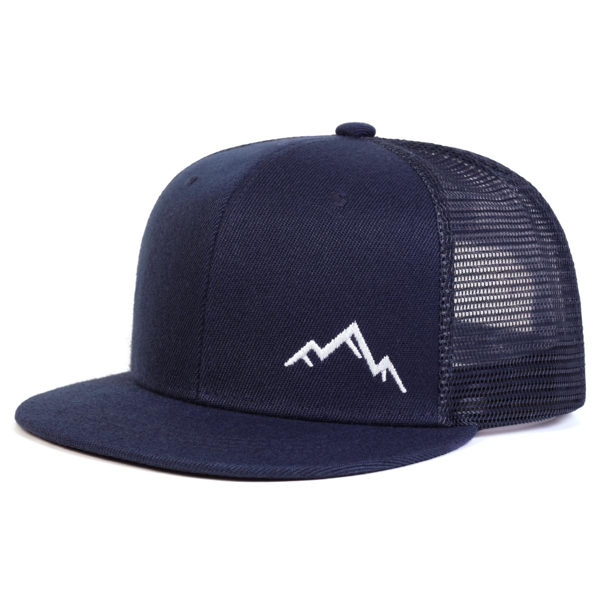 

Unisex Mountain Embroidery Hip-hop Net Hats Spring Summer Outdoor Adjustable Everyday Baseball Caps Sunscreen Hat High Quality Practical Daily Use тёмно-синий