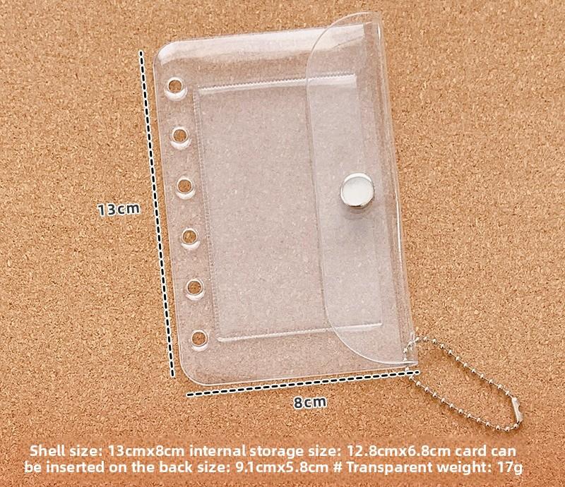 A7 Loose Leaf Card Holder Case PVC Transparent Glitter Storage Bag Note Book Inner Bag Card Cover Sleece INS Original
