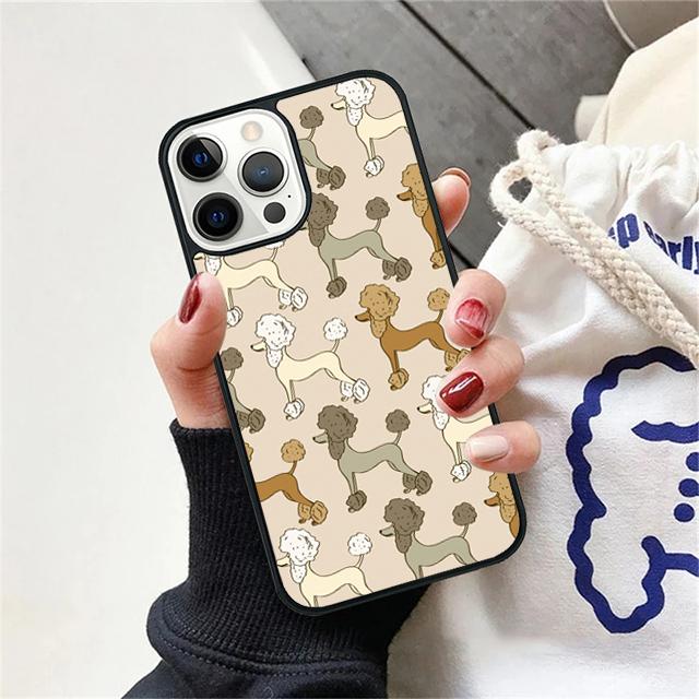 Poodles cartoon Girly Cute Coque Shell For iPhone 17 Air 15 16 14 13 12 Pro Max 11 Pro Max Plus Phone Case Cover
