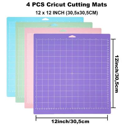 4pcs Non-Slip Cutting Mat with 1pcs Scraper for Sewing, Quilting and Crafts