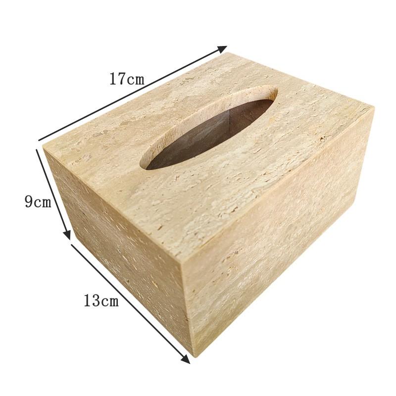 Modern Minimalist Marble-Style Tissue Box Living Room Bathroom Hotel Lounge Premium Paper Towel Holder