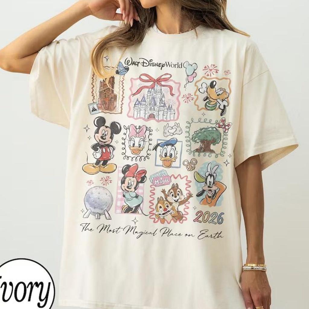 Retro Mickey Disneyworld Comfort Colors Shirt, Retro Mickey And Friends Shirts, Walt Disneyworld Tee, Disney 2026 Trip Disney Vacation Tee