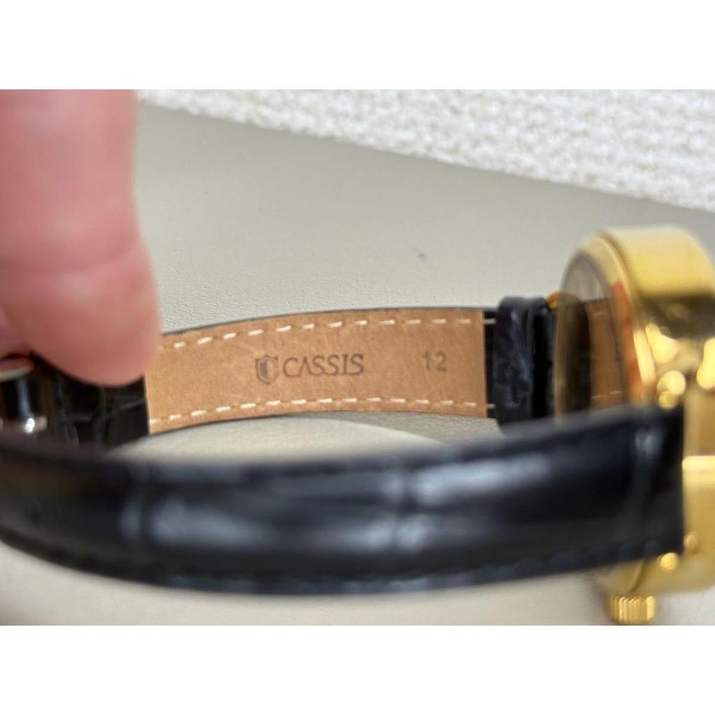 Used Rare Excellent Condition  Vivienne Westwood Watch Quartz Orb Dial Leather Band Black Gold