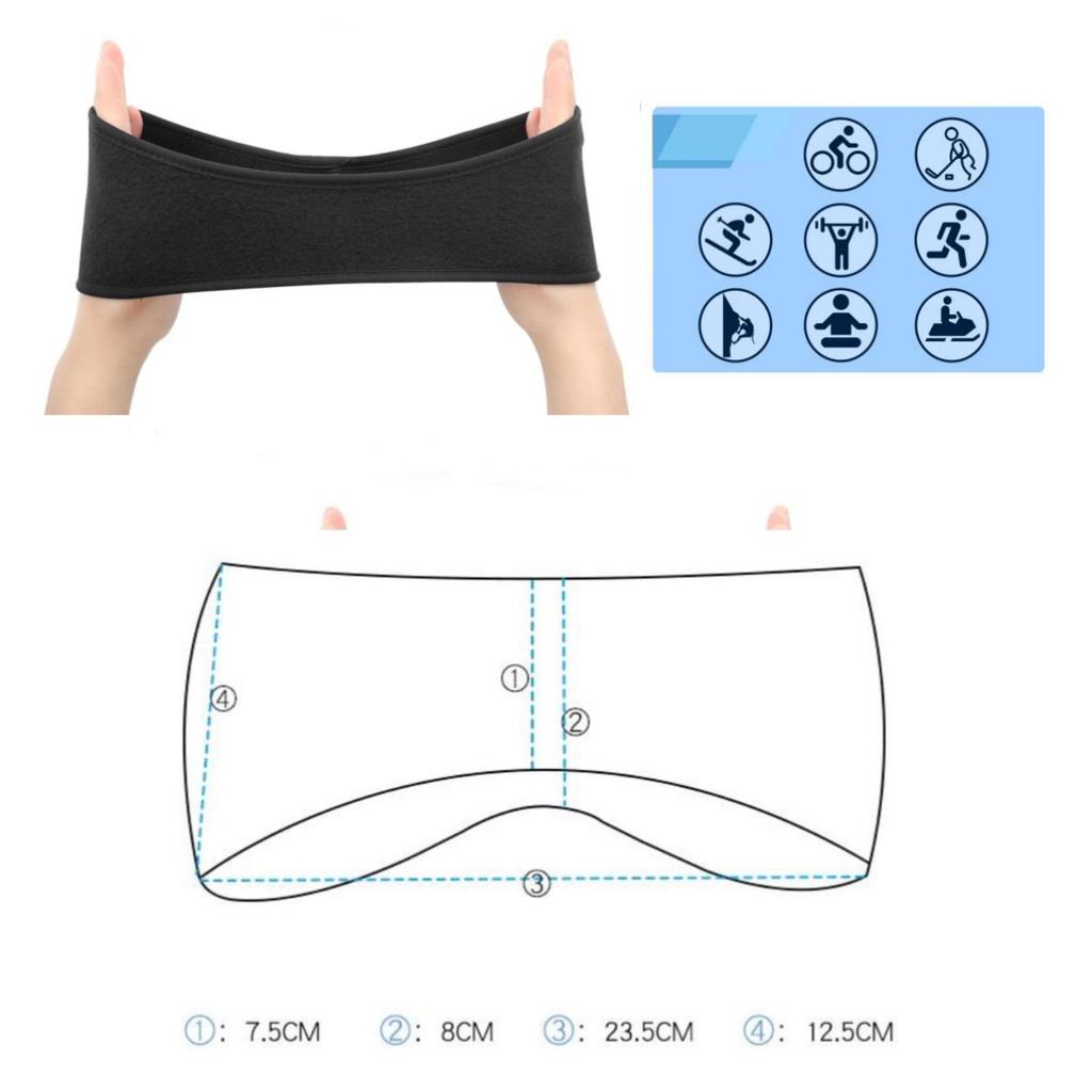 1Pc Fleece Ear Warmer Muff Unisex Winter Headband Outdoor Sports Ear Muffs Warm Headband with Hair Bands for Running Skiing