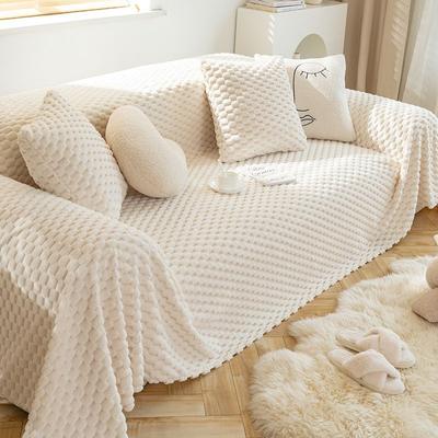 Anti-Katzenkratz-Sofaüberwurfstoff Schlichter Stil Sofahandtuch Winter Plüsch-Sofaüberwurf All-inclusive Universelle Sofadecke Vollständige Abdeckung