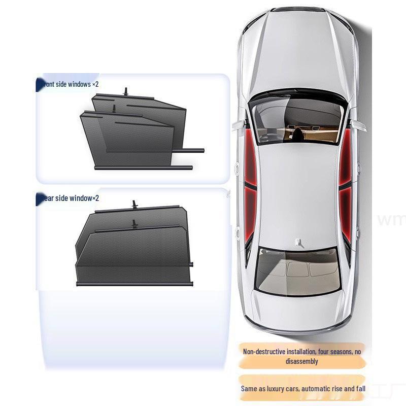 Car Window Sun Shade Curtain: Heat Insulation & Light Blocking