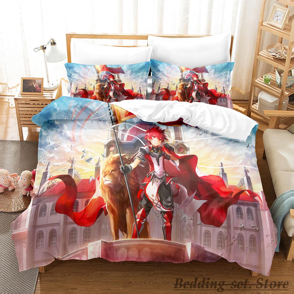 Coolt Spel Elsword Sängkläder Set Enkel Tvåbädds Full Queen King Size Sängset Vuxen Barn Sovrum Påslakan Set Anime Parure De Lit Säng