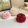 1pc Gentle Lace Rose Flower Hair Clip, Elegant French Hair Clip, Back of the Head Bun Shark Clip, Half-up Hair Clip