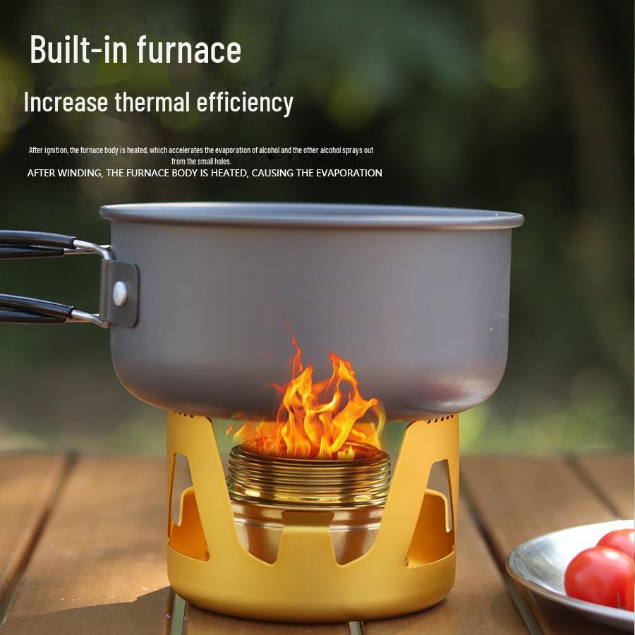 Windproof Portable Camping Alcohol Stove Set