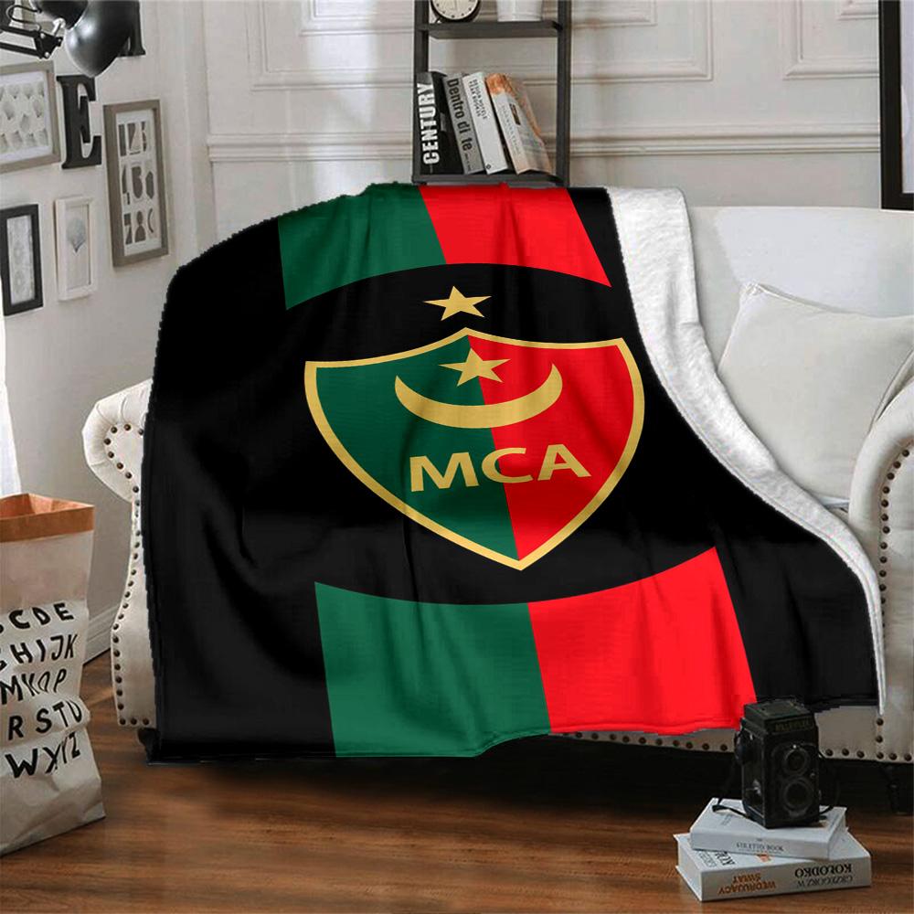 MCA MOULOUDIA LOGO Print Flannel Blanket High Quality Warm Comfortable Cover for All Seasons Perfect for Gifts Home Decor