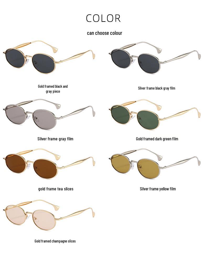 Retro kovové sluneční brýle s malým rámečkem: Styl Old Money, High-End Móda z Hongkongu pro Muže a Ženy