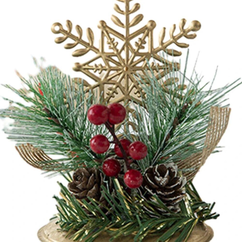 Pentagram Christmas Iron Candlestick Elk Snowflake Candle Ornaments Christmas Dining