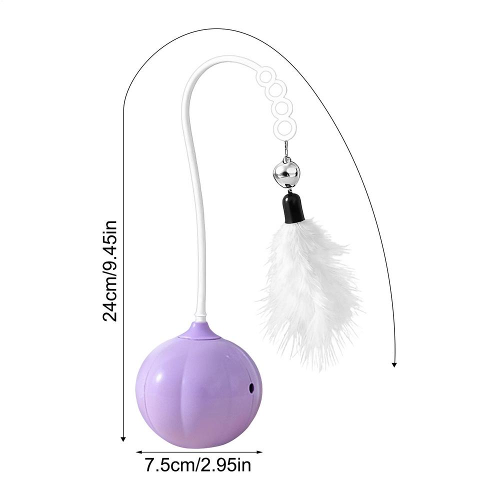 

Indoor Cat Toys Electronic Kitten Supplies With Feathers Electronic Automatic Kitten Toys For Indoor Play Exercise Boredom фиолетовый