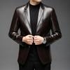 Jachete din piele pentru bărbați de primăvară Jachete din piele pentru bărbați de primăvară și toamnă pentru bărbați de afaceri ocazional Costume simple pentru bărbați