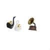 Elegant Swan Couple Figurines Vintage Resin Sculpture Tabletop Ornament for Bookshelf Entrance