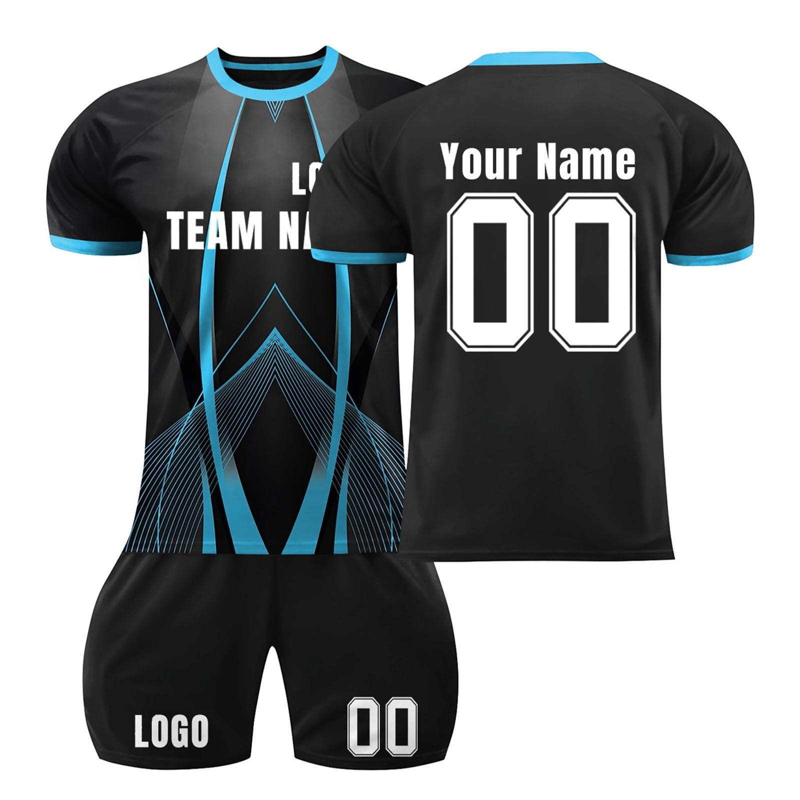 

Personalised Shirts Kit Mens Girls With Name Number Custom Football Jerseys For Boys Training Suit 28