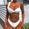 2025 Floral European & American Sexy Hard Cup Bikini Swimwear
