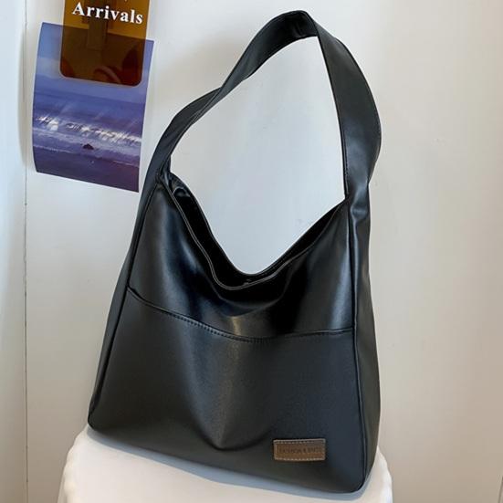 Velkokapacitní retro taška Vodotěsná taška z umělé kůže Stylové úložné pouzdro s texturou pro ženy, doplňky