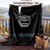 Custom Text Flannel Throw Blanket, Lightweight Cozy Bed Sofa BlanketThe Babadook
